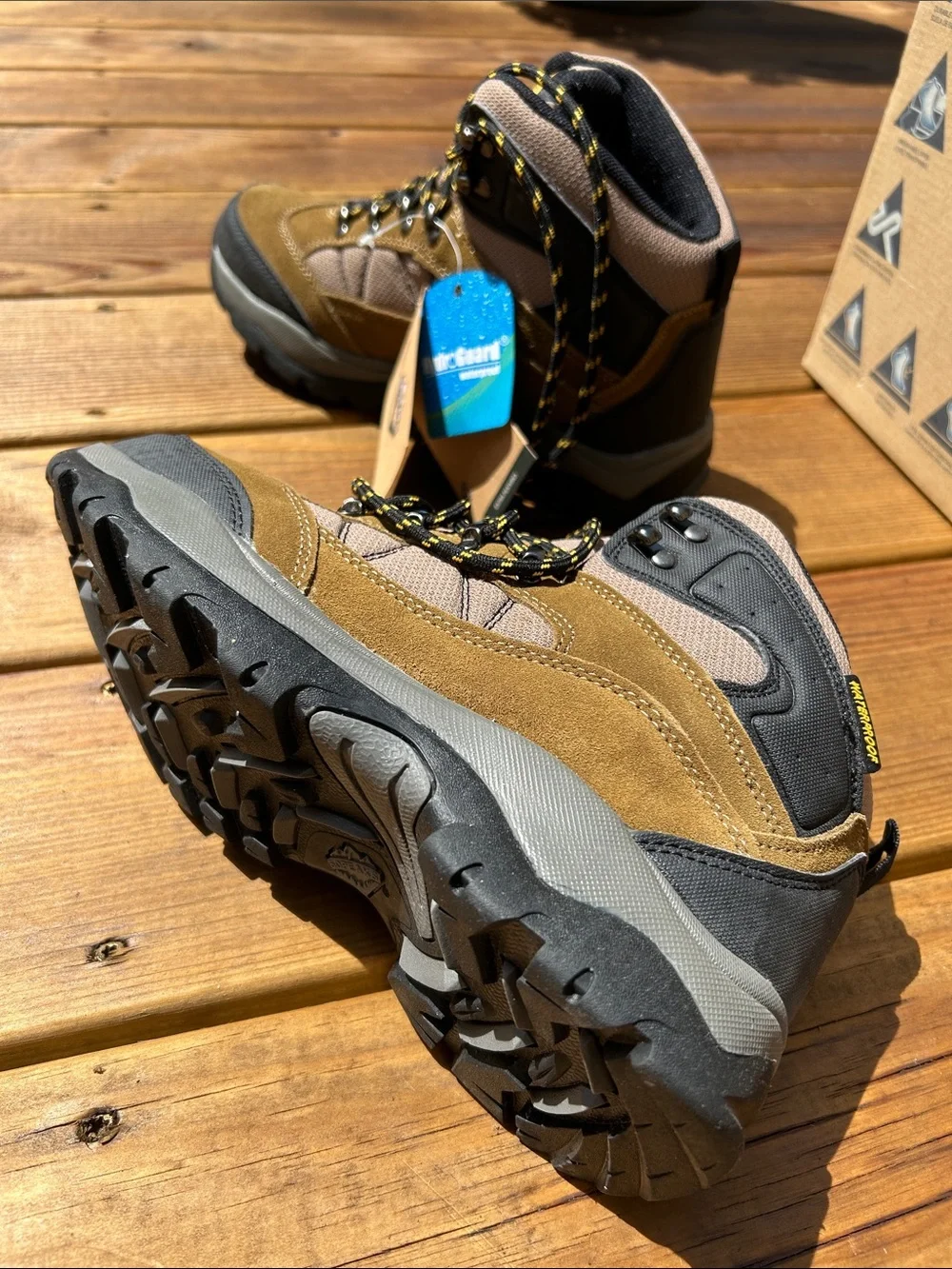 50 Peaks Men’s Brown Hiking Boots - Sturdy Outdoor Boots